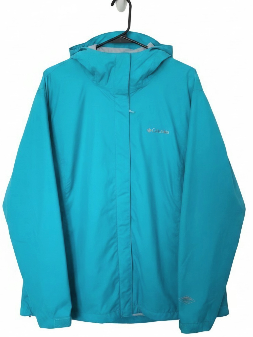 Columbia Women's Teal Hooded Rain Jacket